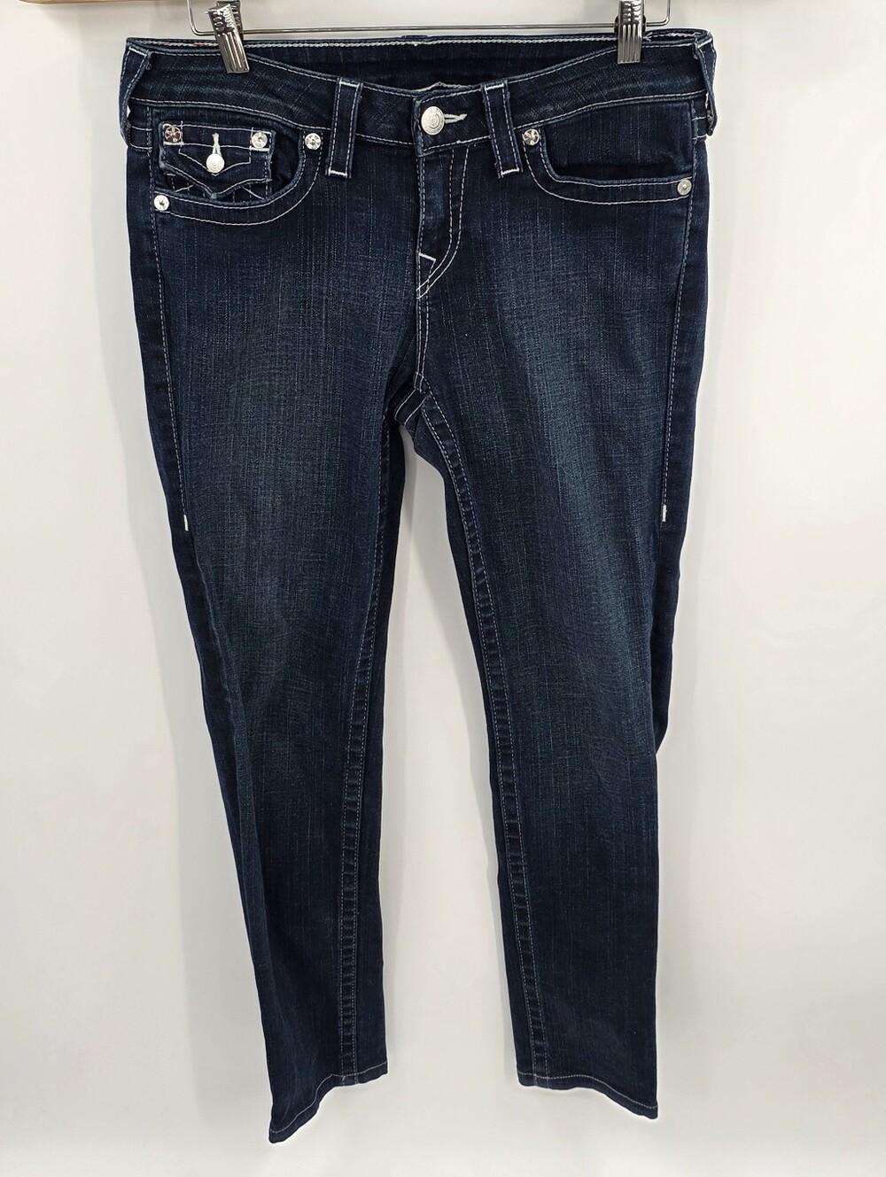 True Religion Julie Dark Wash Blue Skinny Leg Women's Jeans Size 31